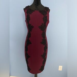 Burgani Embroidered Dress